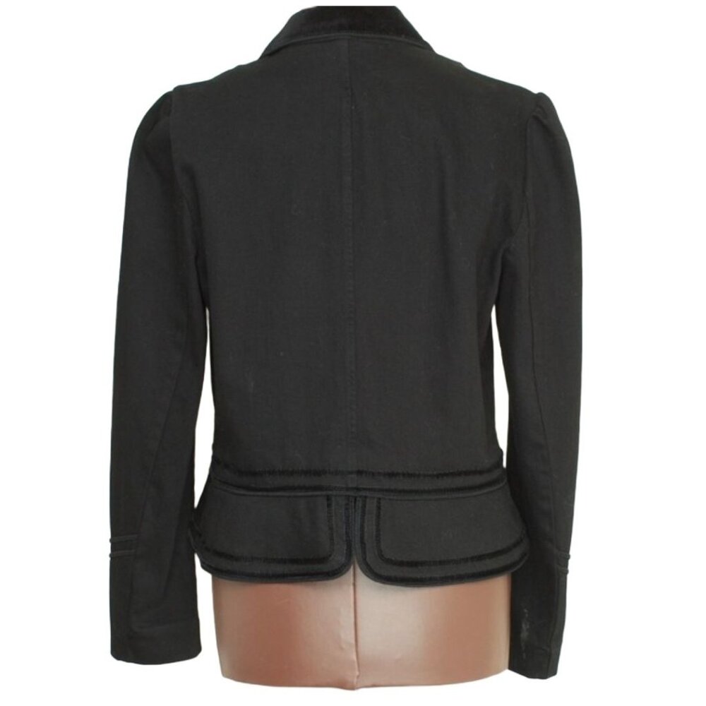 Lauren Jeans Fitted Denim Blazer M Ralph Lauren Black Victorian Jacket VTG - Picture 5 of 15